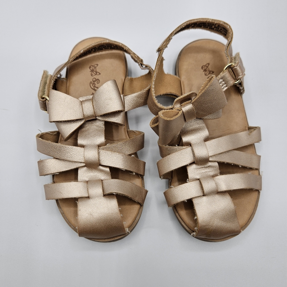 Sey Esteem Gold Toddler Sandals Size 8